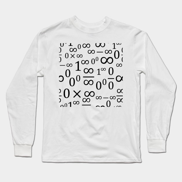 Indeterminate Forms Pattern (Black) Long Sleeve T-Shirt by inotyler